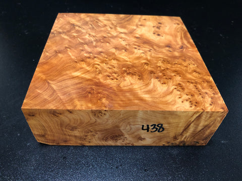 6"x6"x2" Thuya Burl Wood Bowl Turning Blank (#00438)
