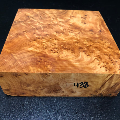 6"x6"x2" Thuya Burl Wood Bowl Turning Blank (#00438)