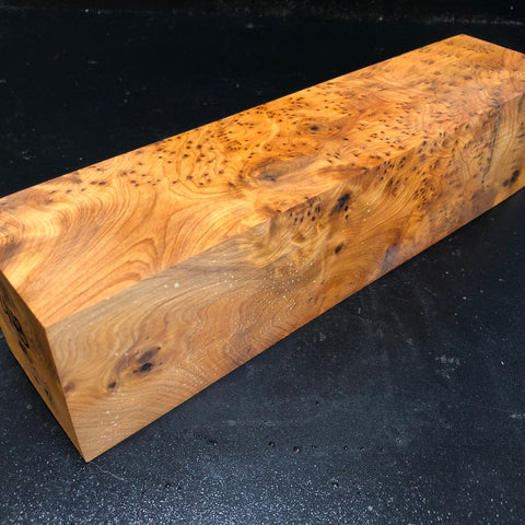 2.75"x2.75"x12" Thuya Burl Wood Spindle Turning Blank (#00443)