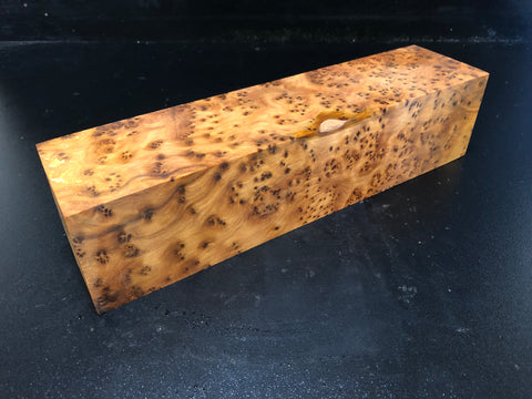 2.75"x2.75"x12" Thuya Burl Wood Spindle Turning Blank (#00444)