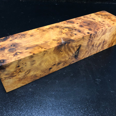 2.75"x2.75"x12" Thuya Burl Wood Spindle Turning Blank (#00445)