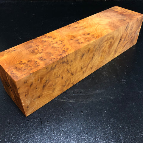 2.75"x2.75"x12" Thuya Burl Wood Spindle Turning Blank (#00447)