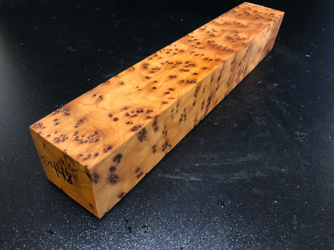 2"x2"x12" Thuya Burl Wood Spindle Turning Blank (#00448)