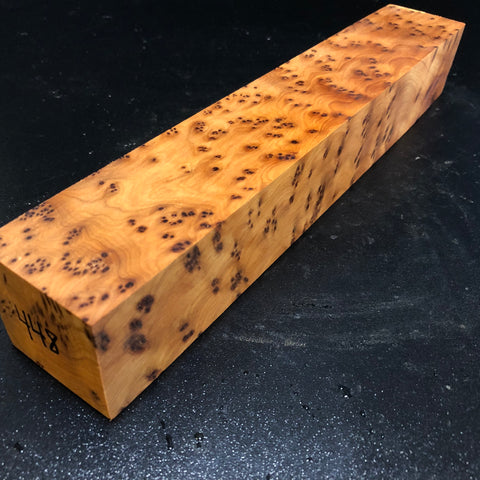 2"x2"x12" Thuya Burl Wood Spindle Turning Blank (#00448)