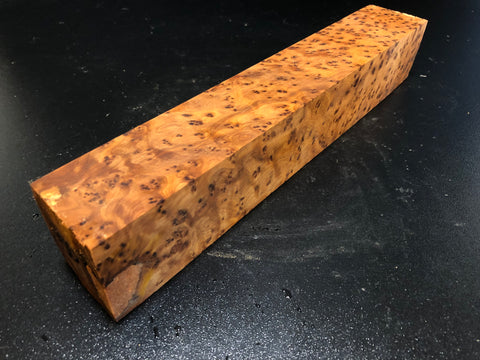 2"x2"x12" Thuya Burl Wood Spindle Turning Blank (#00450)