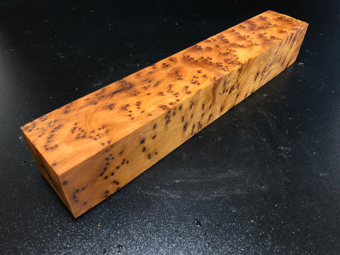 2"x2"x12" Thuya Burl Wood Spindle Turning Blank (#00451)