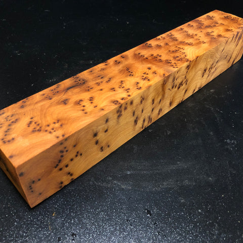 2"x2"x12" Thuya Burl Wood Spindle Turning Blank (#00451)