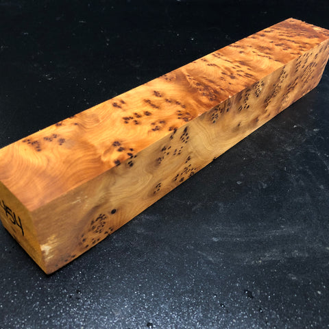 2"x2"x12" Thuya Burl Wood Spindle Turning Blank (#00454)