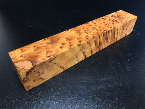 2"x2"x12" Thuya Burl Wood Spindle Turning Blank (#00455)
