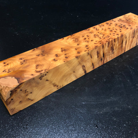 2"x2"x12" Thuya Burl Wood Spindle Turning Blank (#00455)