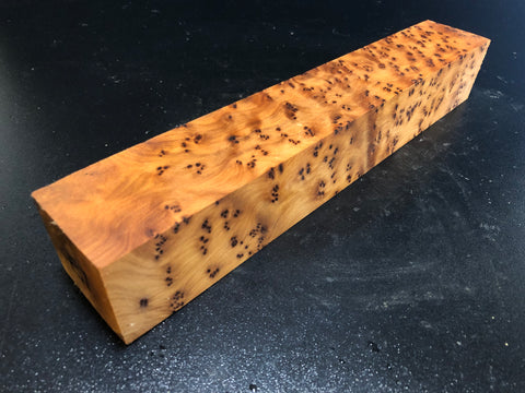 2"x2"x12" Thuya Burl Wood Spindle Turning Blank (#00457)