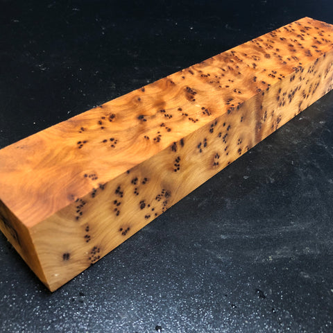 2"x2"x12" Thuya Burl Wood Spindle Turning Blank (#00457)