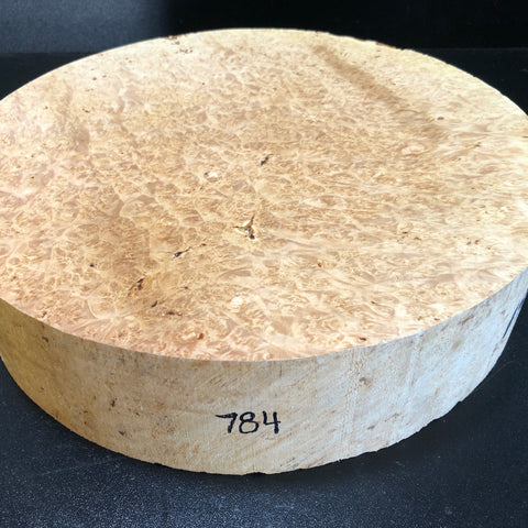 12.5"x3" KD Maple Burl Wood Bowl Turning Blank (#00784)
