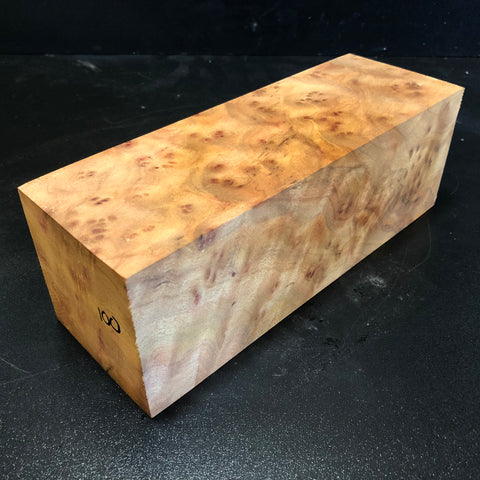 3.5"x3.5"x9.5" Camphor Burl Wood Spindle Turning Blank (#00100)
