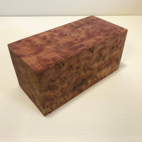 3.5"x3.5"x7.5" Camphor Burl Wood Spindle Turning Blank (#00101)