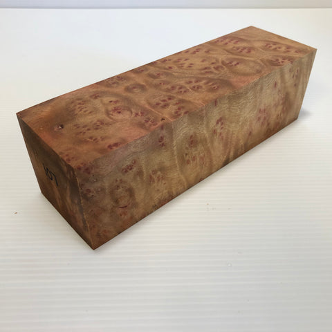 2.5"x2.5"x8.75" Camphor Burl Wood Spindle Turning Blank (#00107)