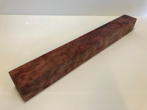 2.25"x2.25"x20.25" Camphor Burl Spindle Wood Turning Blank (#00108)