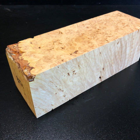 3"x3"x9" KD Maple Burl Wood Spindle Turning Blank (#00817)