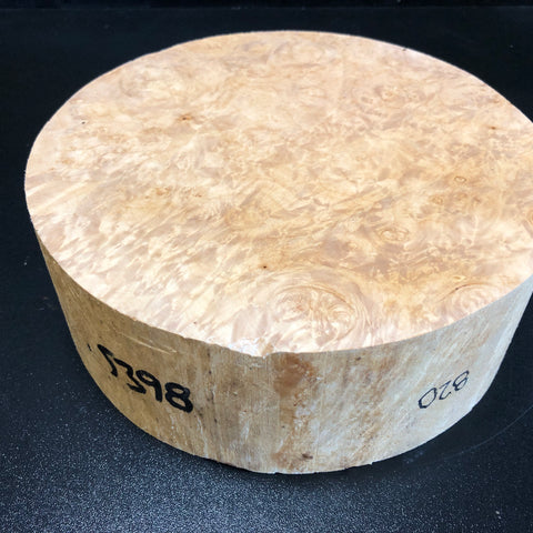 9"x3" KD Maple Burl Wood Bowl Turning Blank (#00820)