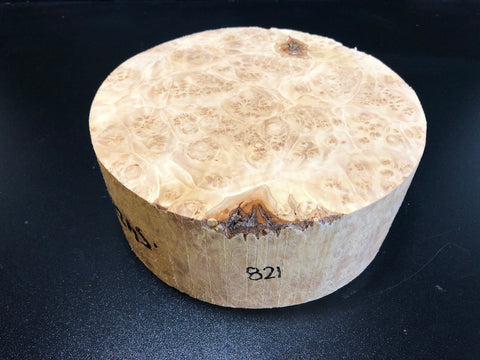 8"x3" KD Maple Burl Wood Bowl Turning Blank (#00821)