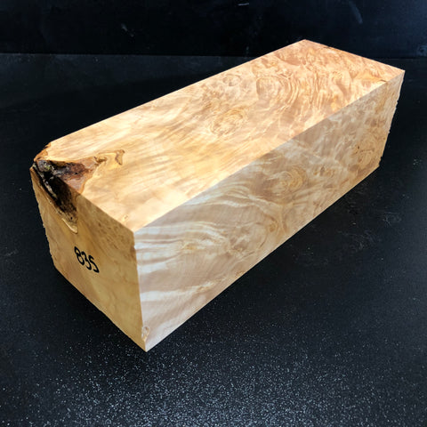 3"x3"x9" KD Maple Burl Wood Spindle Turning Blank (#00835)