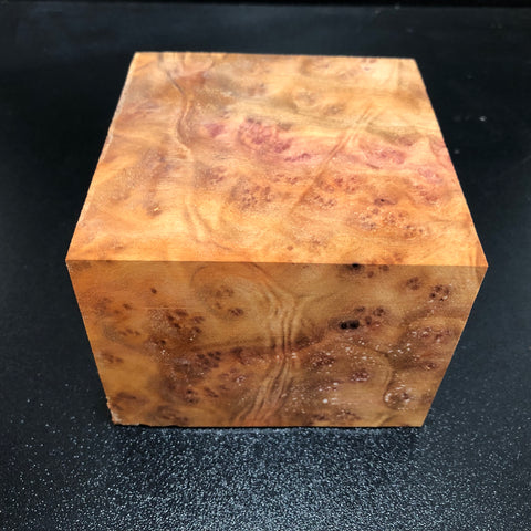4"x4"x3" Camphor Burl Wood Bowl Turning Blank (#00486)