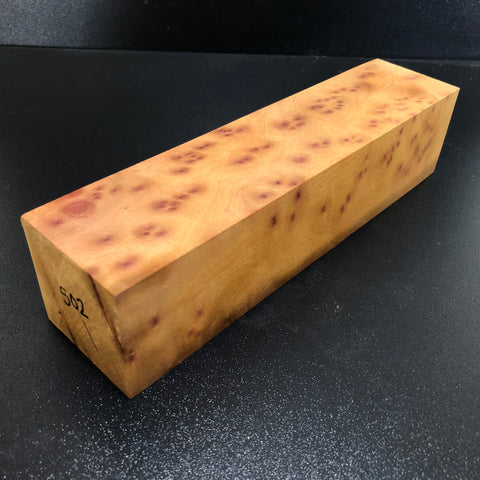 2.5"x2.5"x10" Camphor Burl Wood Spindle Turning Blank (#00502)