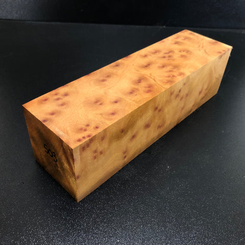 2.5"x2.5"x8.75" Camphor Burl Wood Spindle Turning Blank (#00503)