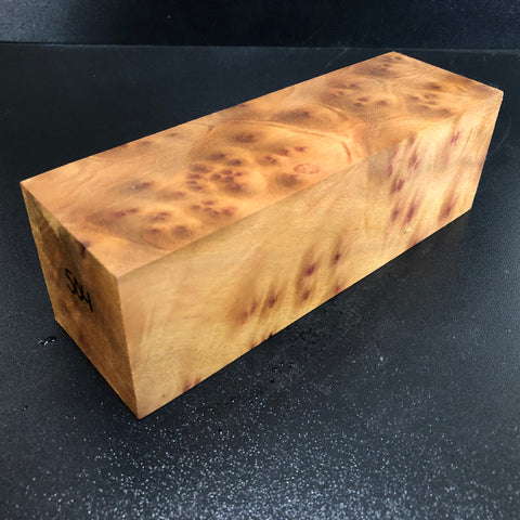 2.5"x2.5"x7.5" Camphor Burl Wood Spindle Turning Blank (#00504)