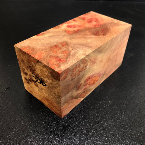2.5"x2.5"x4.5" Camphor Burl Wood Spindle Turning Blank (#00506)