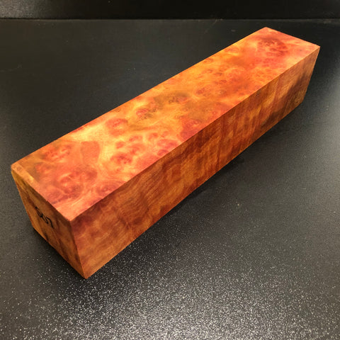 2.25"x2.25"x10.5" Camphor Burl Wood Spindle Turning Blank (#00507)