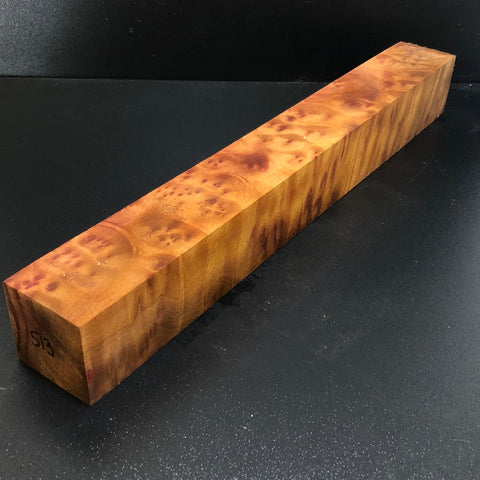 2"x2"x16.5" Camphor Burl Wood Spindle Turning Blank (#00513)