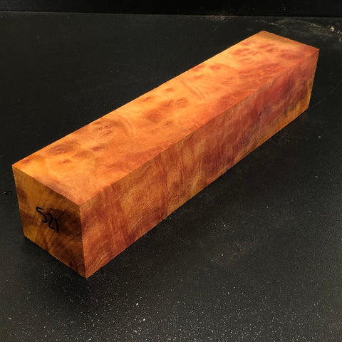 2"x2"x9.5" Camphor Burl Wood Spindle Turning Blank (#00521)