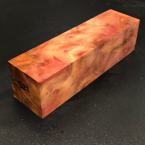 2"x2"x7.5" Camphor Burl Wood Spindle Turning Blank (#00522)