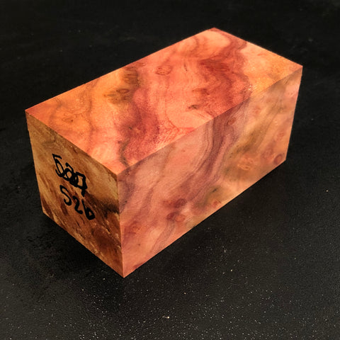 2"x2"x4" Camphor Burl Wood Spindle Turning Blank (#00526)