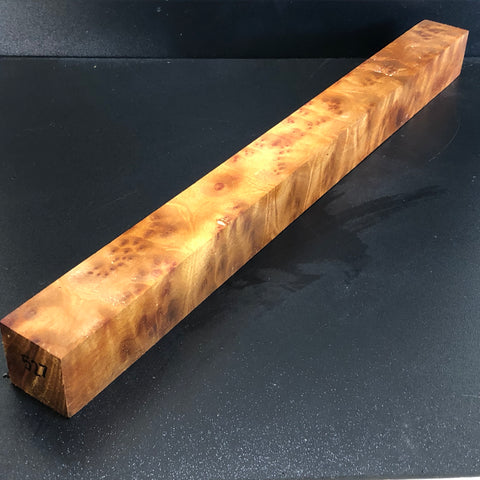 1.5"x1.5"x19" Camphor Burl Wood Spindle Turning Blank (#00527)