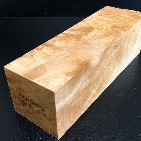 3"x3"x10" KD Figured Hard Maple Wood Spindle Turning Blank (#00561)