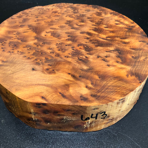 8"x2" Thuya Burl Wood Bowl Turning Blank (#00643)