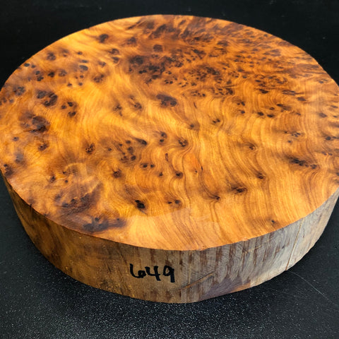 8"x2" Thuya Burl Wood Bowl Turning Blank (#00649)