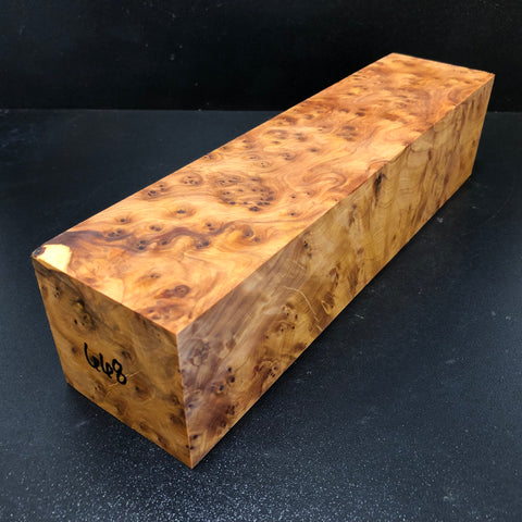 3"x3"x12 Thuya Burl Wood Spindle Turning Blank (#00668)