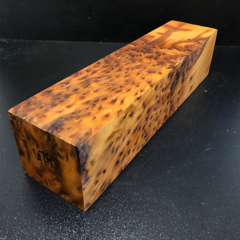 3"x3"x12 Thuya Burl Wood Spindle Turning Blank (#00679)