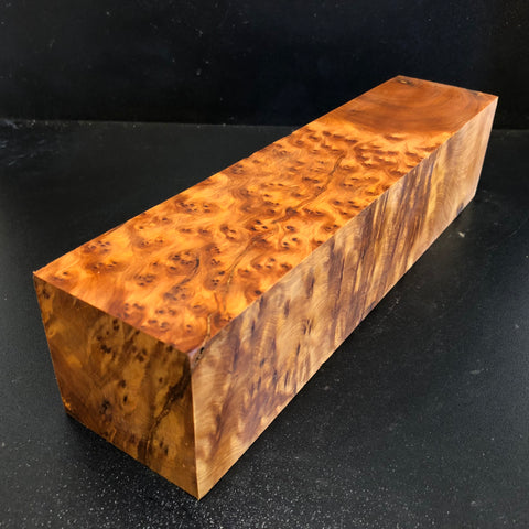 3"x3"x12 Thuya Burl Wood Spindle Turning Blank (#00681)