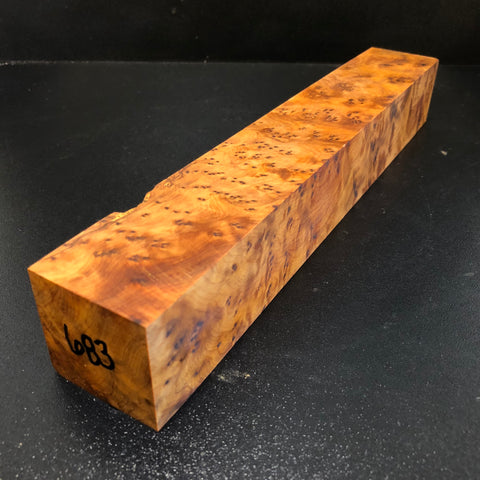 2"x2"x12" Thuya Burl Wood Spindle Turning Blank (#00683)