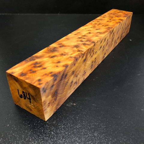 2"x2"x12" Thuya Burl Wood Spindle Turning Blank (#00684)