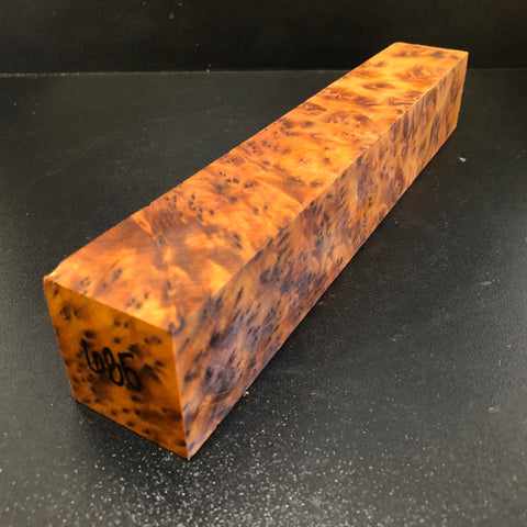 2"x2"x12" Thuya Burl Wood Spindle Turning Blank (#00685)