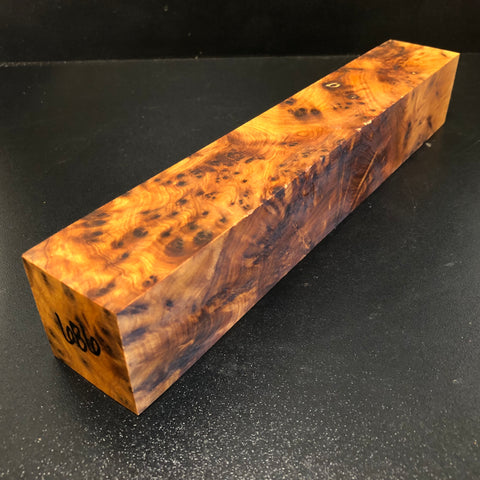 2"x2"x12" Thuya Burl Wood Spindle Turning Blank (#00686)