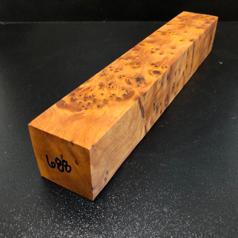 2"x2"x12" Thuya Burl Wood Spindle Turning Blank (#00688)