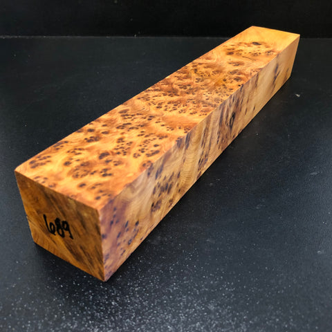 2"x2"x12" Thuya Burl Wood Spindle Turning Blank (#00689)