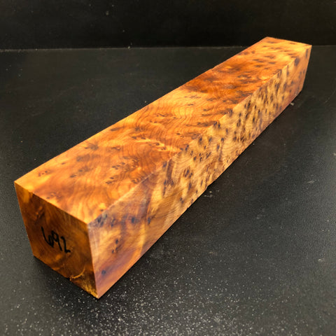 2"x2"x12" Thuya Burl Wood Spindle Turning Blank (#00692)