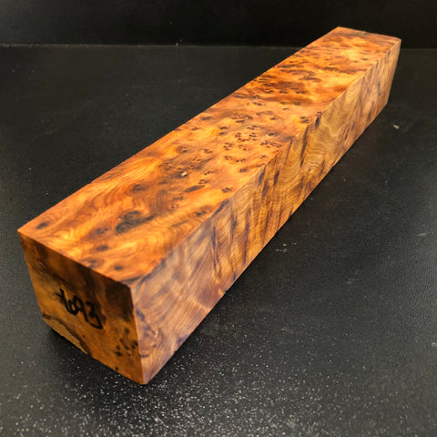 2"x2"x12" Thuya Burl Wood Spindle Turning Blank (#00693)